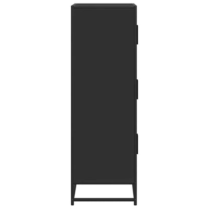 Highboard Black 68x35x106.5 cm Engineered Wood and Metal
