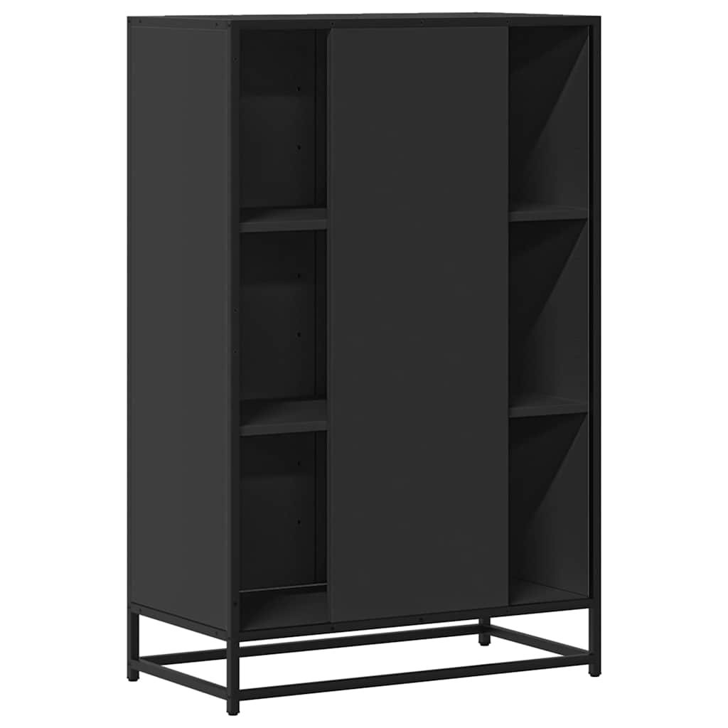 Highboard Black 68x35x106.5 cm Engineered Wood and Metal