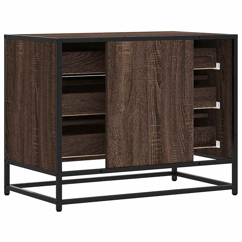 Drawer Cabinet Brown Oak 70x41x56 cm Engineered Wood