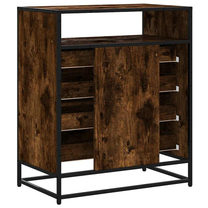 Drawer Cabinet Smoked Oak 70x41x83.5 cm Engineered Wood