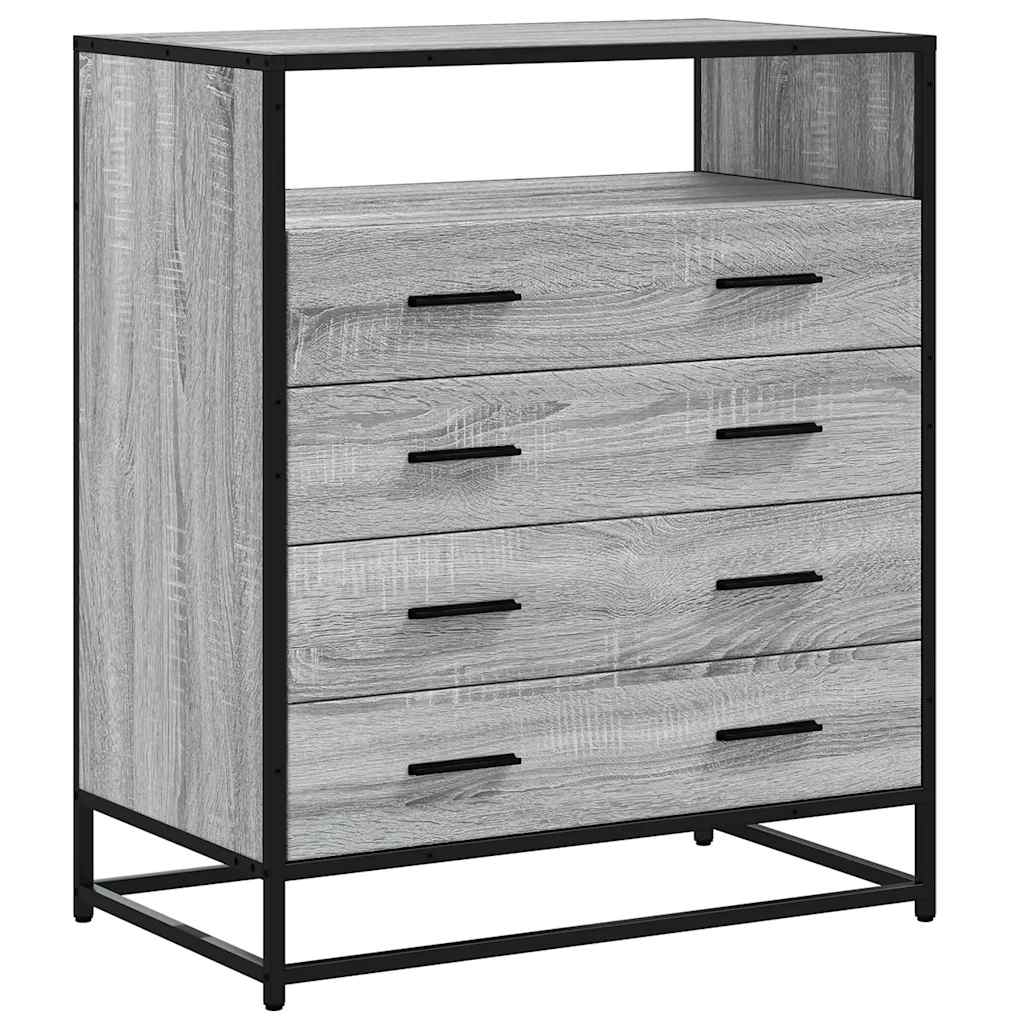 Drawer Cabinet Grey Sonoma 70x41x83.5 cm Engineered Wood