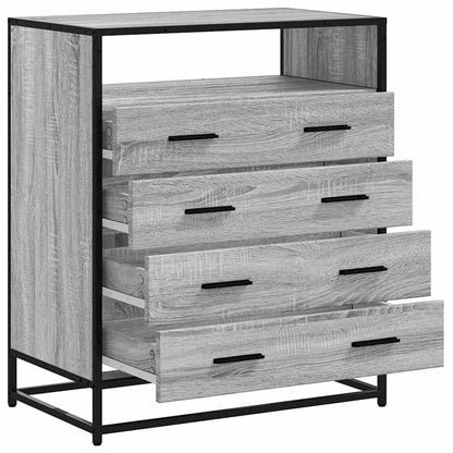Drawer Cabinet Grey Sonoma 70x41x83.5 cm Engineered Wood