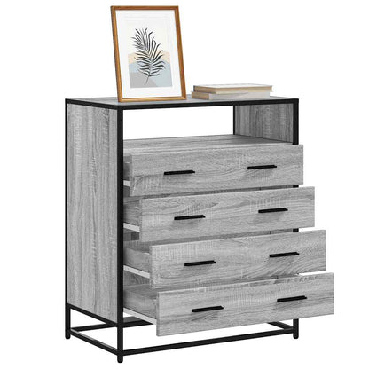 Drawer Cabinet Grey Sonoma 70x41x83.5 cm Engineered Wood