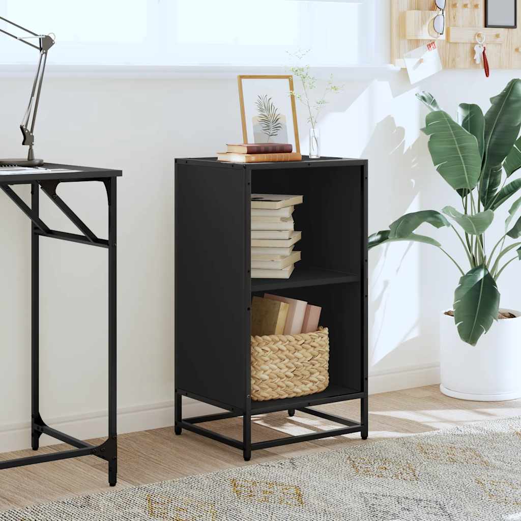 Book Cabinet Black 40x35x76 cm Engineered Wood