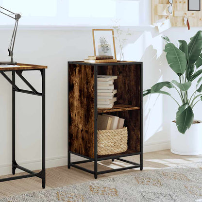Book Cabinet Smoked Oak 40x35x76 cm Engineered Wood