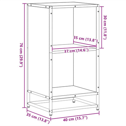 Book Cabinet Smoked Oak 40x35x76 cm Engineered Wood
