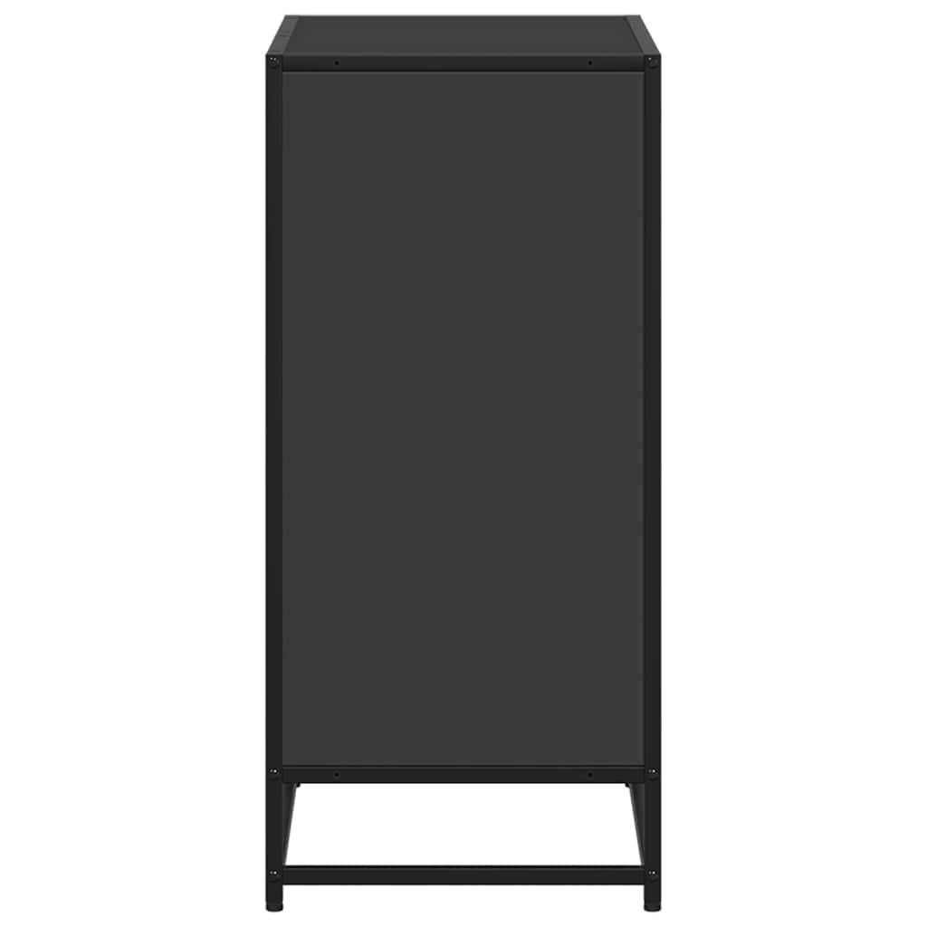 Book Cabinet Black 60x35x76 cm Engineered Wood