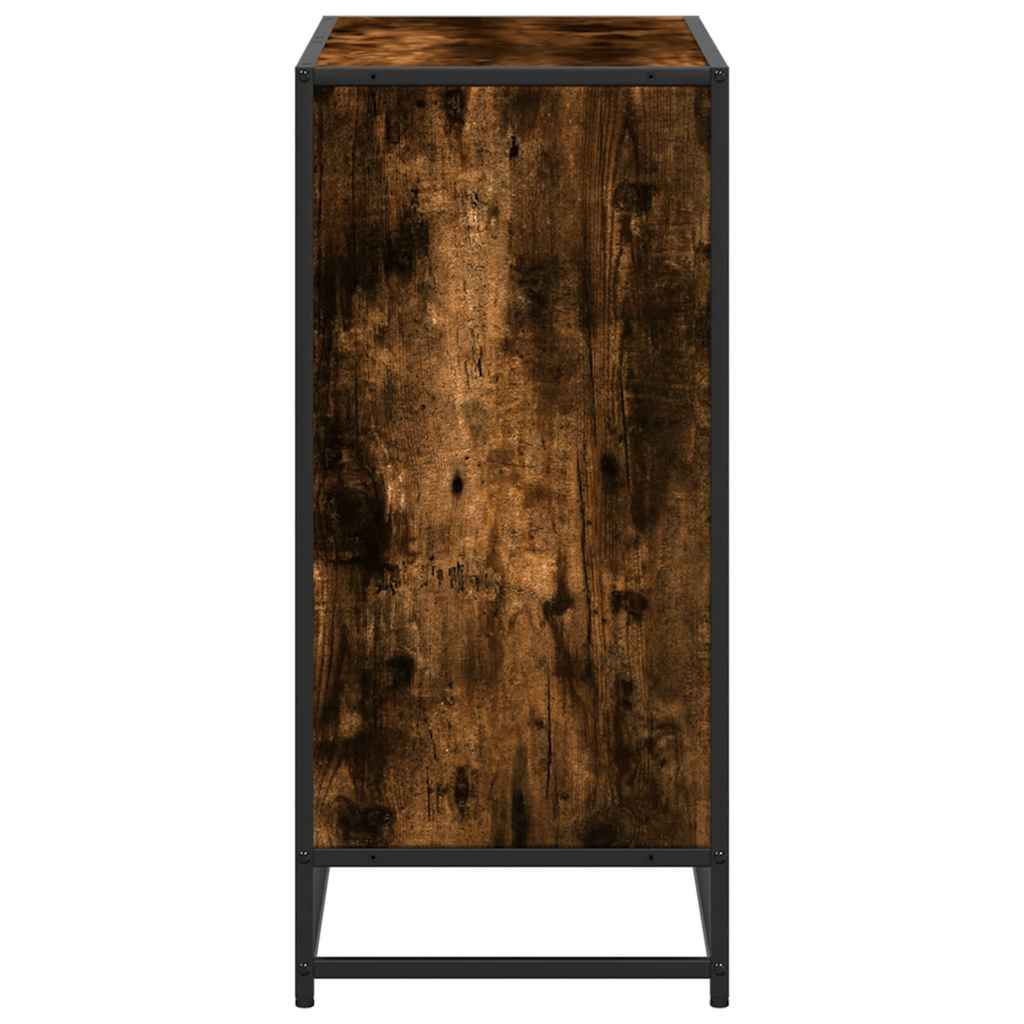 Book Cabinet Smoked Oak 80.5x35x76 cm Engineered Wood