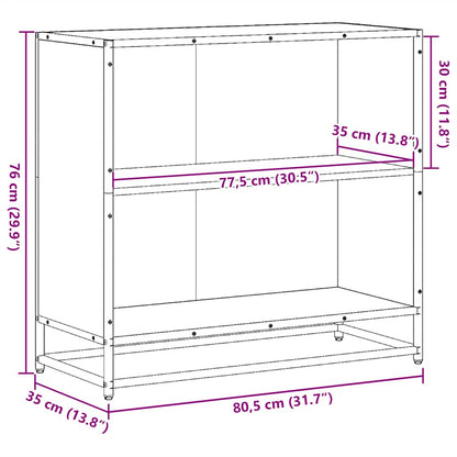 Book Cabinet Grey Sonoma 80.5x35x76 cm Engineered Wood