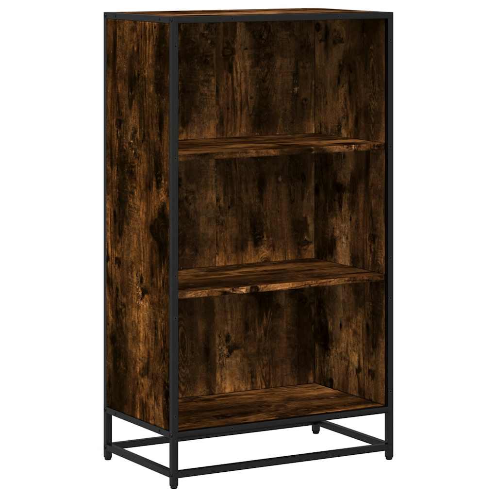 Book Cabinet Smoked Oak 60x35x107.5 cm Engineered Wood