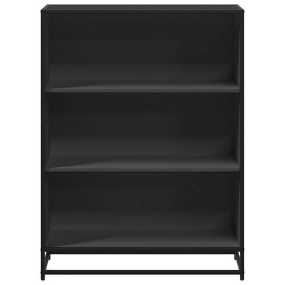Book Cabinet Black 80.5x35x107.5 cm Engineered Wood