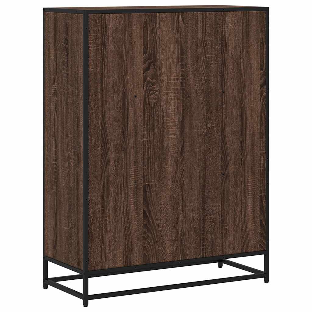 Book Cabinet Brown Oak 80.5x35x107.5 cm Engineered Wood