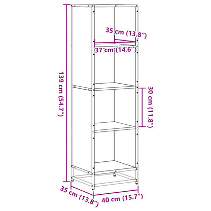 Book Cabinet Sonoma Oak 40x35x139 cm Engineered Wood