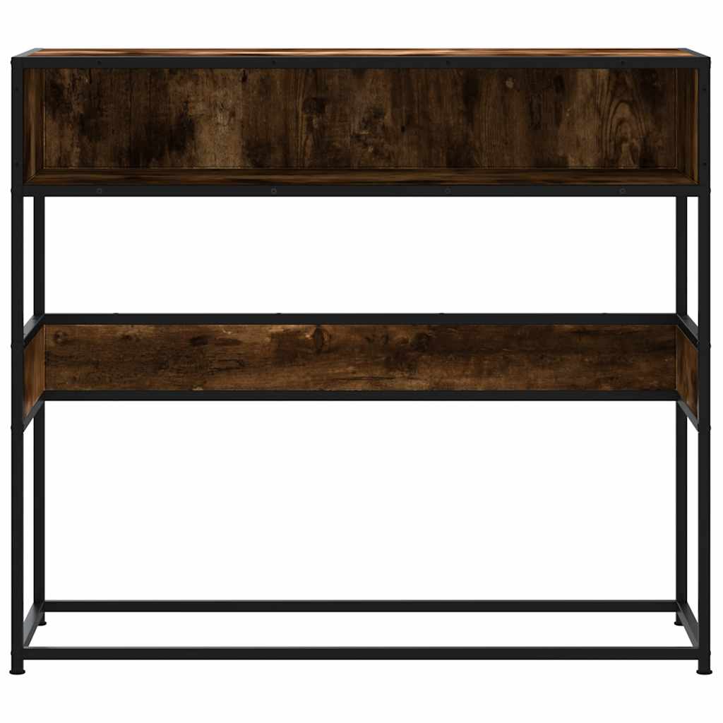 Console Table Smoked Oak 90x35x80 cm Engineered Wood