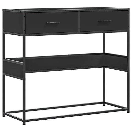 Console Table Black 90x35x80 cm Engineered Wood