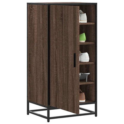 Shoe Rack Brown Oak 48x38x97.5 cm Engineered Wood