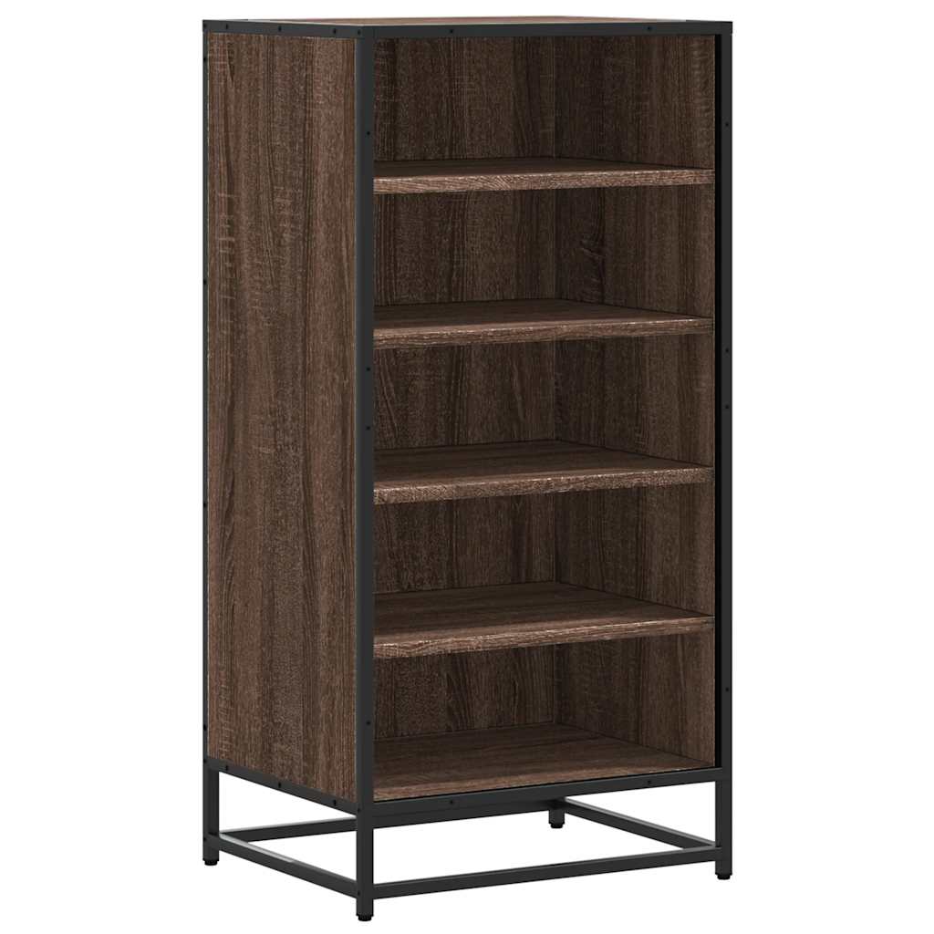 Shoe Rack Brown Oak 48x38x97.5 cm Engineered Wood