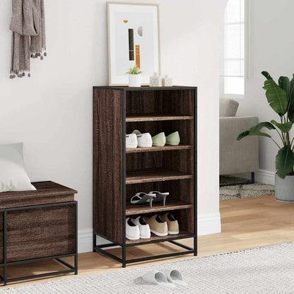 Shoe Rack Brown Oak 48x38x97.5 cm Engineered Wood