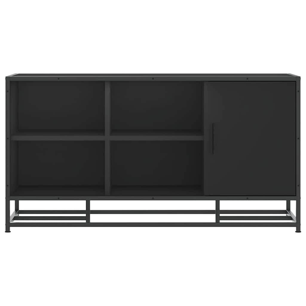Shoe Bench Black 100x40x53,5 cm Engineered Wood and Metal