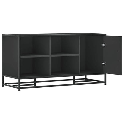 Shoe Bench Black 100x40x53.5 cm Engineered Wood and Metal