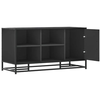 Shoe Bench Black 100x40x53,5 cm Engineered Wood and Metal