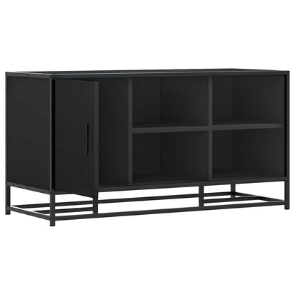 Shoe Bench Black 100x40x53,5 cm Engineered Wood and Metal