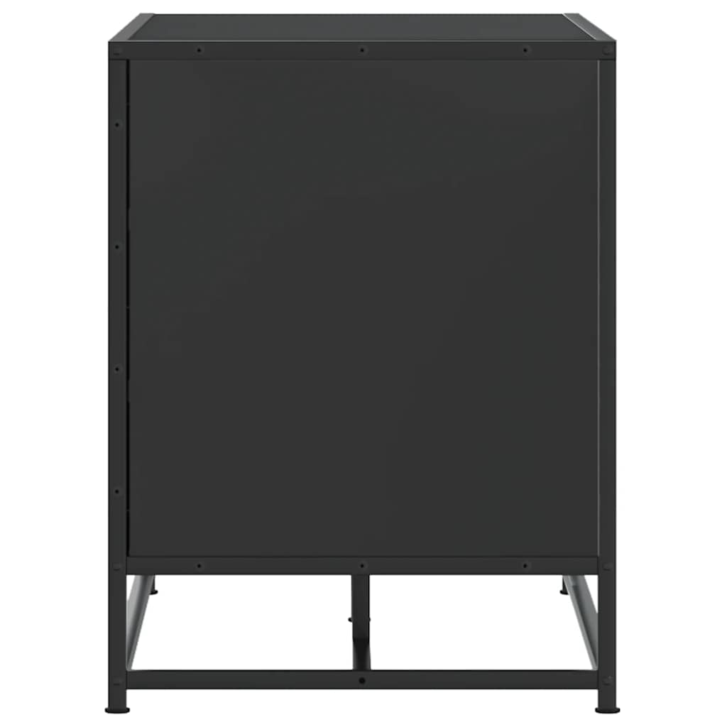 Shoe Bench Black 100x40x53,5 cm Engineered Wood and Metal