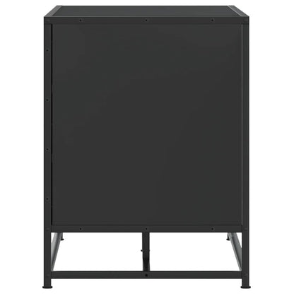 Shoe Bench Black 100x40x53,5 cm Engineered Wood and Metal