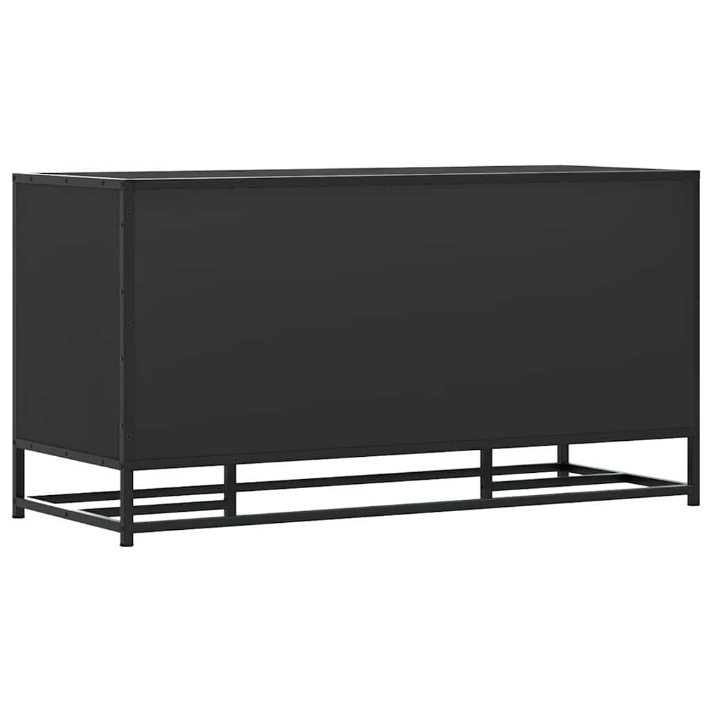 Shoe Bench Black 100x40x53,5 cm Engineered Wood and Metal