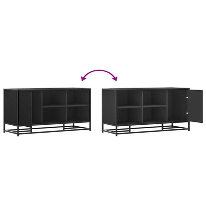 Shoe Bench Black 100x40x53,5 cm Engineered Wood and Metal