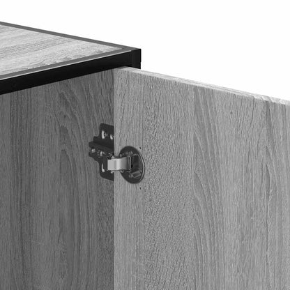 Shoe Bench Grey Sonoma 100x40x53.5 cm Engineered Wood and Metal