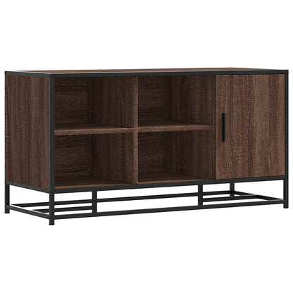 Shoe Bench Brown Oak 100x40x53,5 cm Engineered Wood and Metal