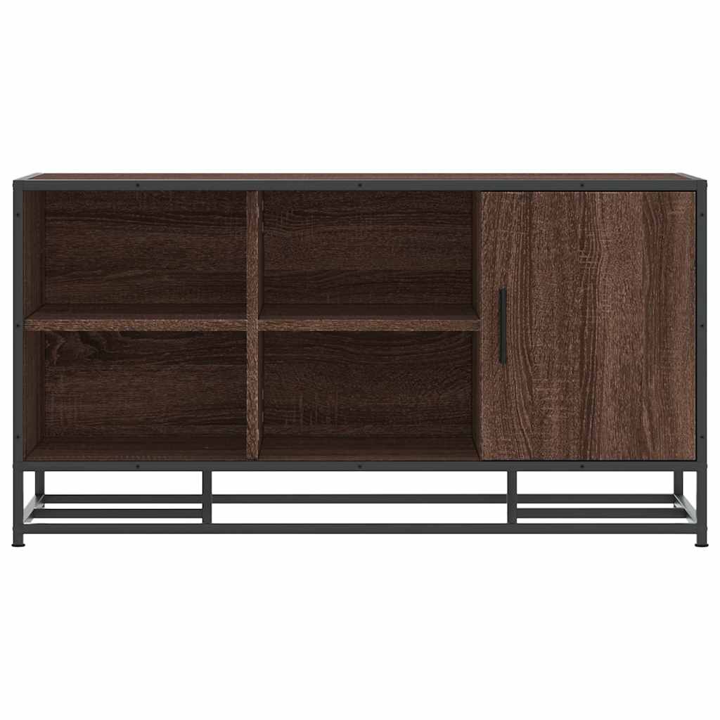 Shoe Bench Brown Oak 100x40x53,5 cm Engineered Wood and Metal