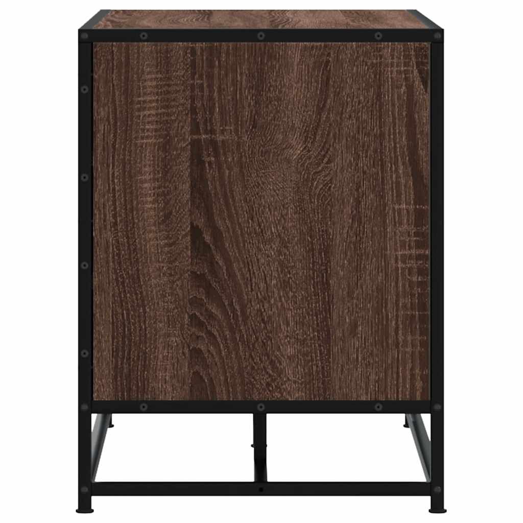 Shoe Bench Brown Oak 100x40x53,5 cm Engineered Wood and Metal