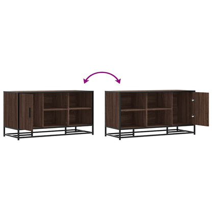 Shoe Bench Brown Oak 100x40x53,5 cm Engineered Wood and Metal