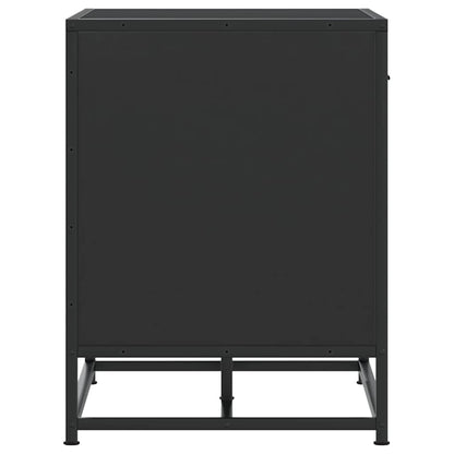 Shoe Bench Black 60x40x53.5 cm Engineered Wood and Metal