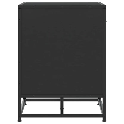 Shoe Bench Black 60x40x53.5 cm Engineered Wood and Metal