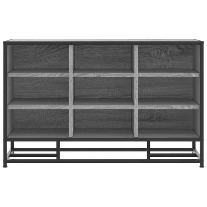 Shoe Bench Grey Sonoma 84x40x53.5 cm Engineered Wood and Metal