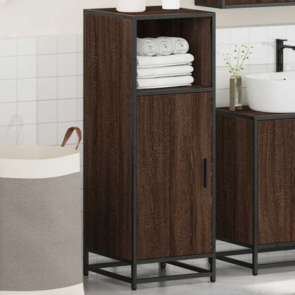 Bathroom Cabinet Brown Oak 35x37,5x100 cm Engineered Wood