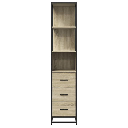 Bathroom Cabinet Sonoma Oak 35x37,5x166 cm Engineered Wood