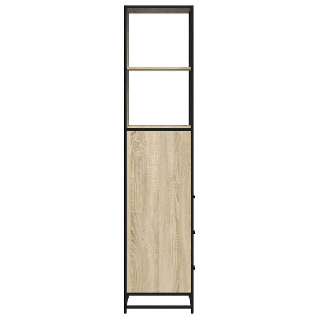Bathroom Cabinet Sonoma Oak 35x37,5x166 cm Engineered Wood