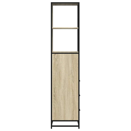 Bathroom Cabinet Sonoma Oak 35x37,5x166 cm Engineered Wood