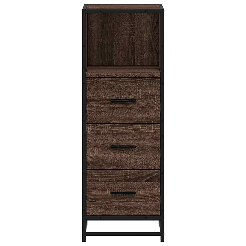 Bathroom Cabinet Brown Oak 35x37,5x100 cm Engineered Wood