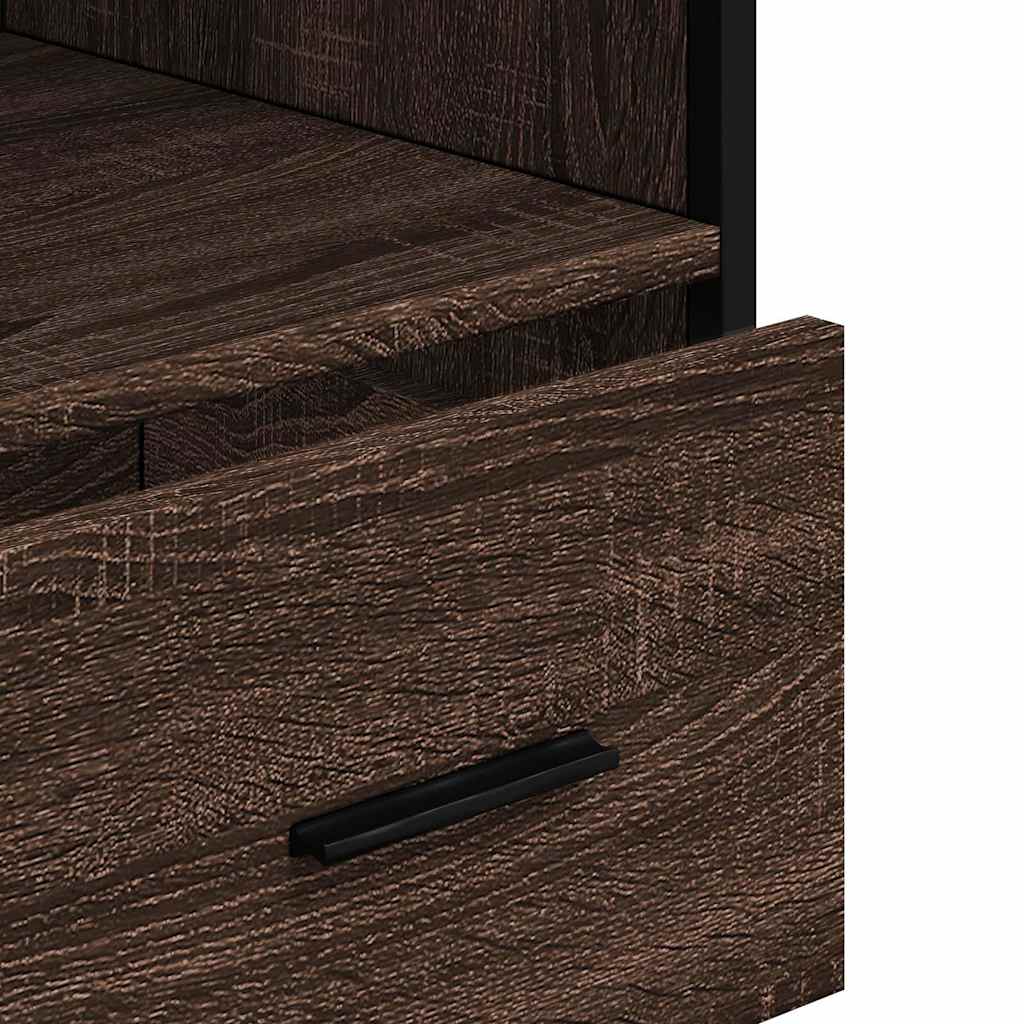 Bathroom Cabinet Brown Oak 35x37,5x100 cm Engineered Wood