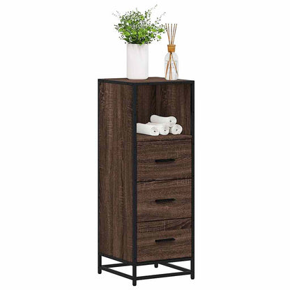 Bathroom Cabinet Brown Oak 35x37,5x100 cm Engineered Wood