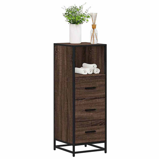Bathroom Cabinet Brown Oak 35x37,5x100 cm Engineered Wood