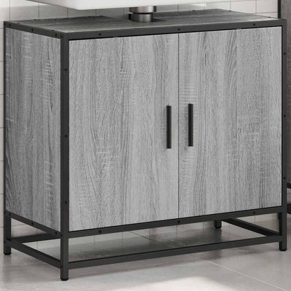Bathroom Sink Cabinet Grey Sonoma 65x33x60 cm Engineered Wood