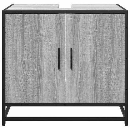 Bathroom Sink Cabinet Grey Sonoma 65x33x60 cm Engineered Wood