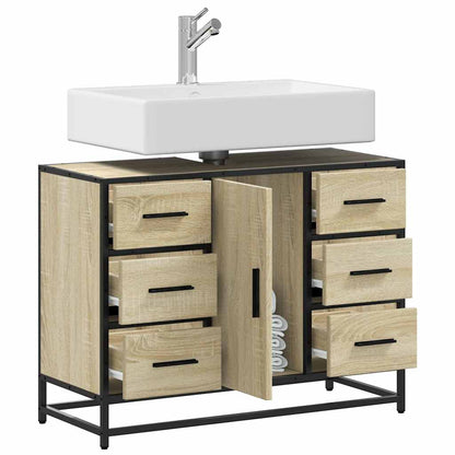 Bathroom Sink Cabinet Sonoma Oak 80x33x60 cm Engineered Wood