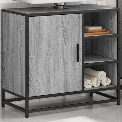Bathroom Sink Cabinet Grey Sonoma 65x33x60 cm Engineered Wood